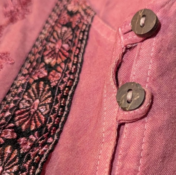 Raaga Embroidered Tunic Dress Boho Retro Vintage OS - Picture 4 of 8